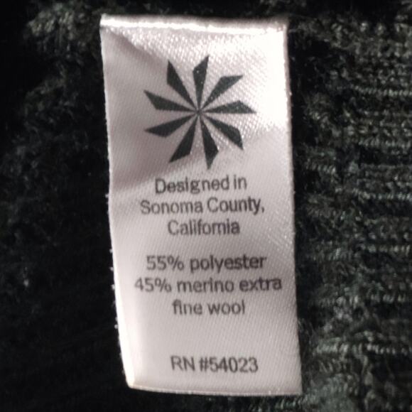 Athleta Sweater Womens XS Green Tunic Pullover Wool Blend V Neck Ribbed Merino - Picture 5 of 10